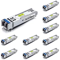 Los mejores  - 10Gtek [10 Pack] Gigabit Módulo SFP Monomodo- 1000Base-LX SFP LC Transceiver- Compatible para Cisco GLC-LH-SMD- Ubiquiti…
